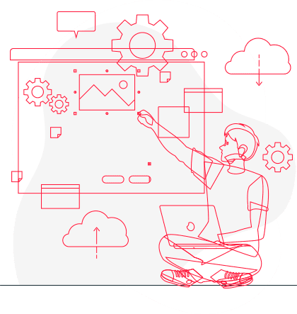 The image shows the process of setting up targeted advertising